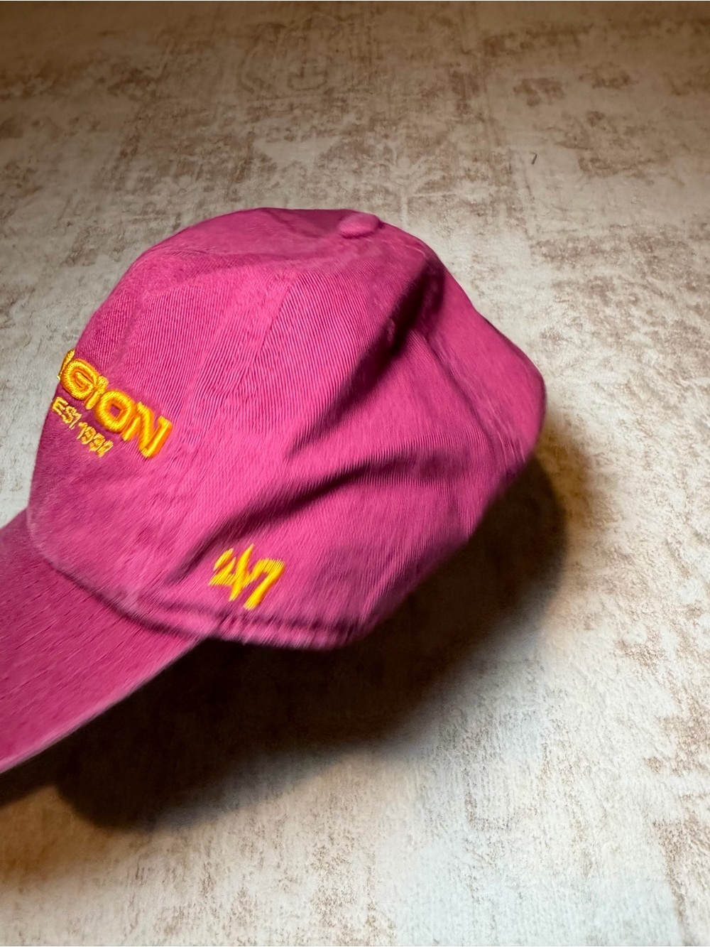 Washington Football Team Burgundy Yellow Adjustable Baseball Cap - Picture 3 of 9